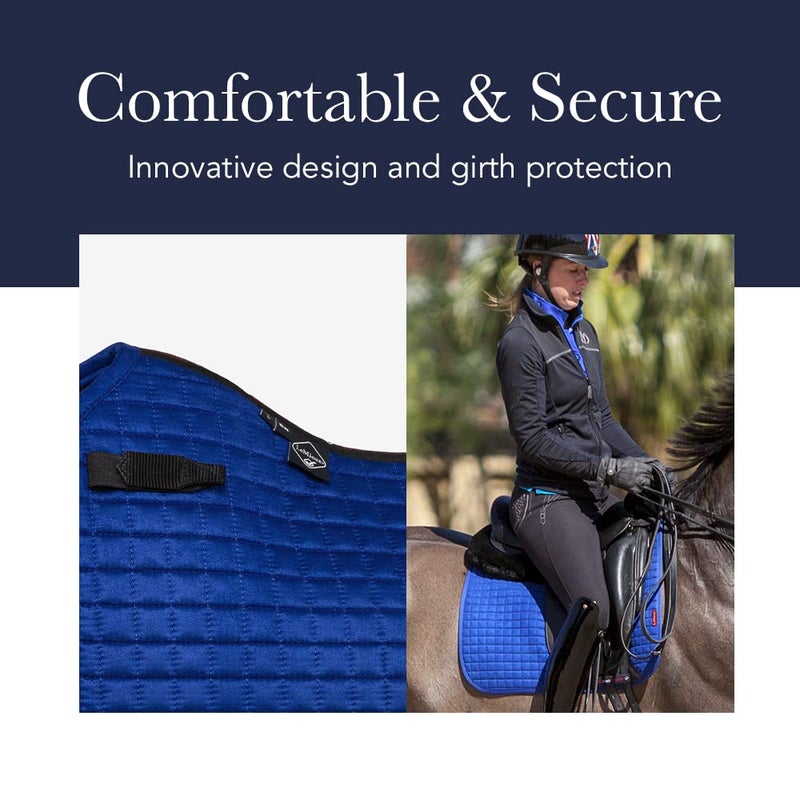 LeMieux Dressage Cotton Competition Square Saddle Pad - English Saddle Pads for Horses - Equestrian Riding Equipment and Accessories (White - Large) - Image 4
